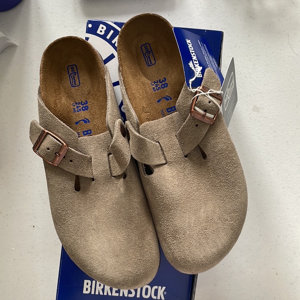 Birkenstock Boston clog - taupe suede